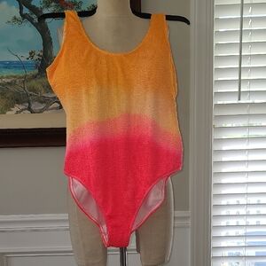 Vibrant Orange and Pink Kids One Piece